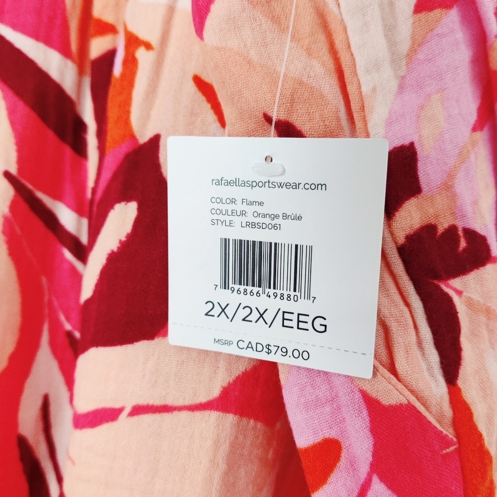 Ella Rafaela Women's 100% Cotton Floral Pull On Shorts NEW Size 2X Retro - Picture 6 of 16